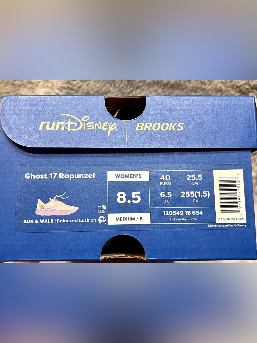 *NEW IN BOX* Brooks x runDisney Rapunzel Ghost 17 Running Sneaker Women’s 8.5 - Picture 14 of 16